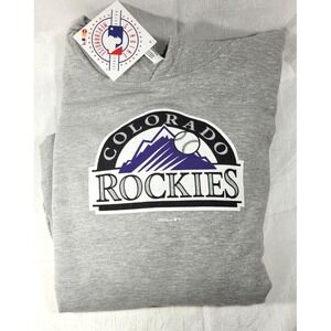 Outer Stuff MLB Licensed Colorado Rockies Sweatshirt Hoody - Gray - Youth L